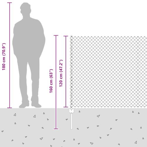Ограда и колче Зелен 1,2 x 10 m Стомана