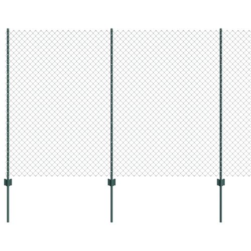 Ограда и колче Зелен 1,5 x 10 m Стомана
