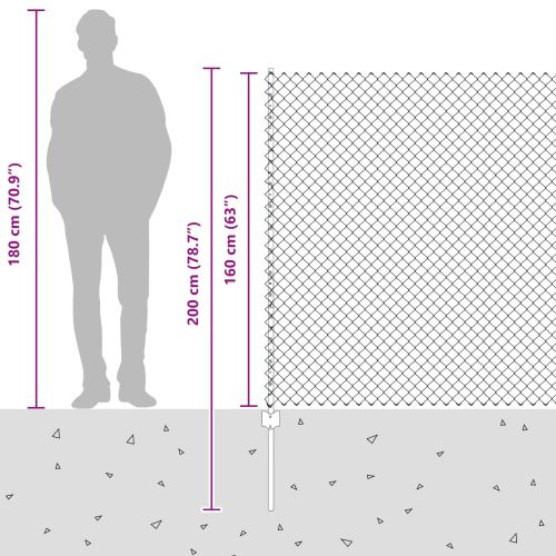Ограда и колче Зелен 1,6 x 10 m Стомана