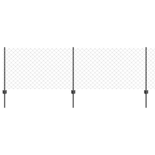 Ограда и колче Сив 0,8 x 25 m Стомана