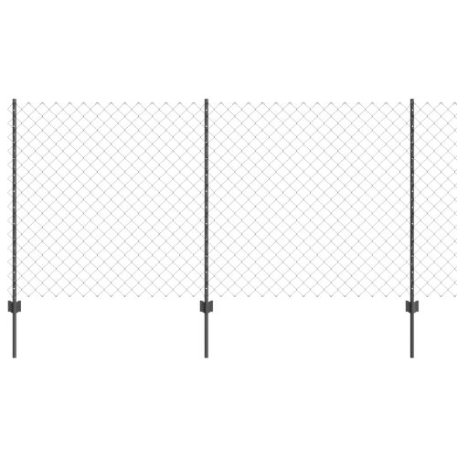 Ограда и колче Сив 1,2 x 25 m Стомана