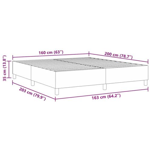 Платформено легло Сивозелен 160 x 200 cm текстил