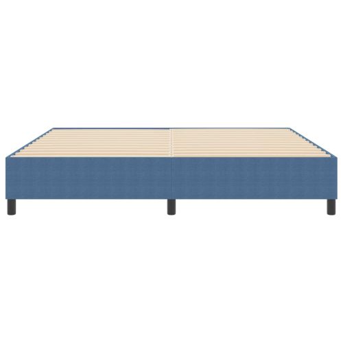 Платформено легло Синьо 200 x 200 cm текстил