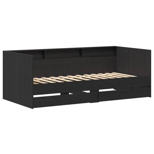 Дневно легло с чекмедже Сив 90 x 200 cm Инженерно дърво