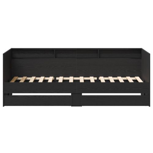 Дневно легло с чекмедже Сив 90 x 200 cm Инженерно дърво