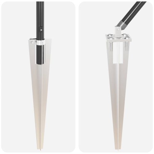 Стълб за ограда. Друг 52 pcs Сив 3,2 x 3,2 x 140 см Стомана