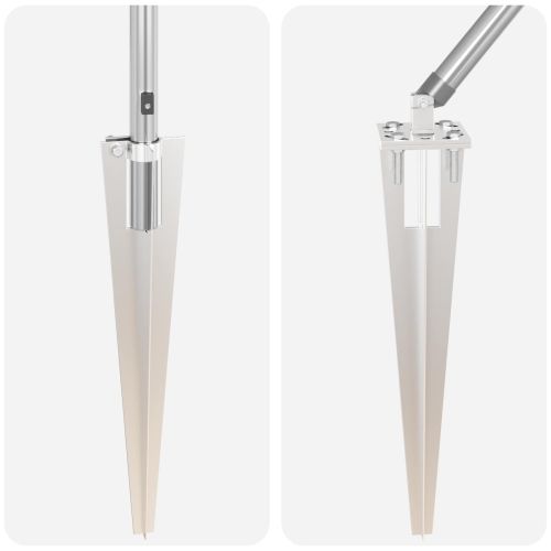 Стълб за ограда. Друг 52 pcs Сив 3,2 x 3,2 x 160 см Стомана