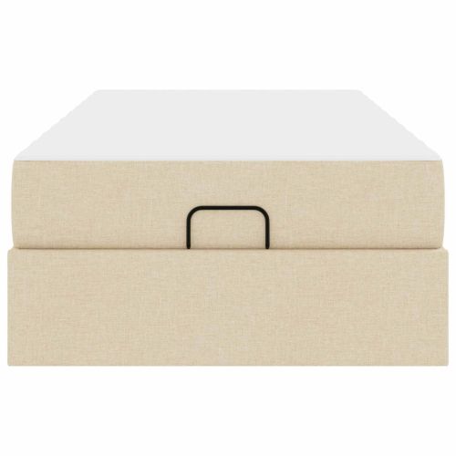 Рамка за легло с матрак Крем 80 x 200 cm текстил