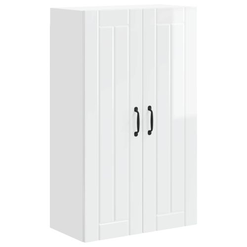 Кухненски шкаф Лъскаво бяло 60 x 31 x 100 см Инженерно дърво