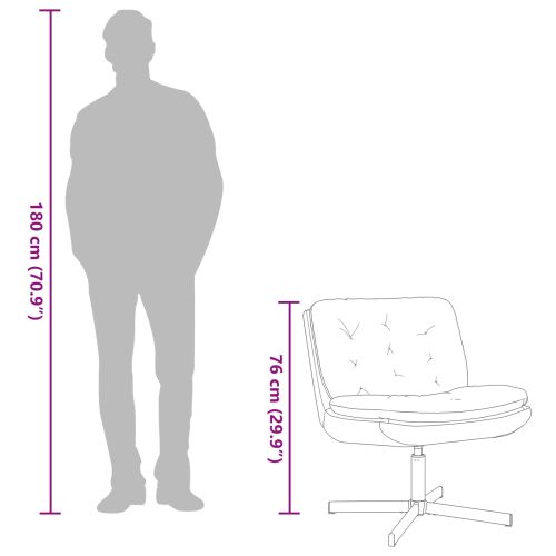 Къртящ релаксиращ стол Крем 63 x 75 x 76 см Кадифе