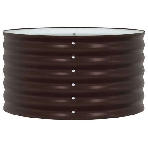 Градинска повдигната леха Кафяво 80 x 80 x 44 cm Стомана