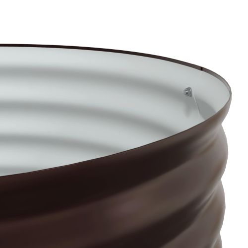 Градинска повдигната леха Кафяво 80 x 80 x 44 cm Стомана