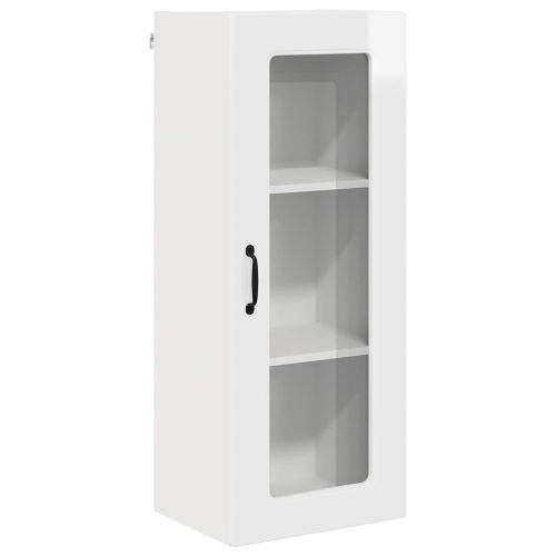 Кухненски шкаф Лъскаво бяло 40 x 31 x 100 см Инженерно дърво