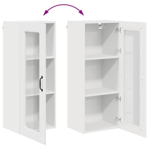 Кухненски шкаф Лъскаво бяло 40 x 31 x 100 см Инженерно дърво