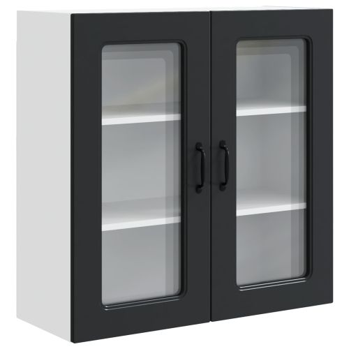 Кухненски шкаф с рафт Черно 80 x 31 x 80 см Инженерно дърво