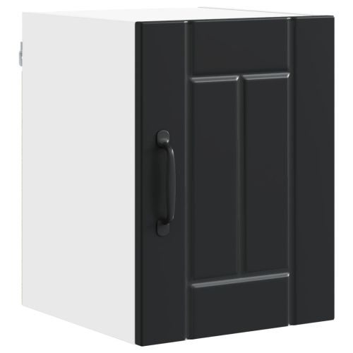 Кухненски шкаф 2 pcs Черно 30 x 31 x 40 см Инженерно дърво