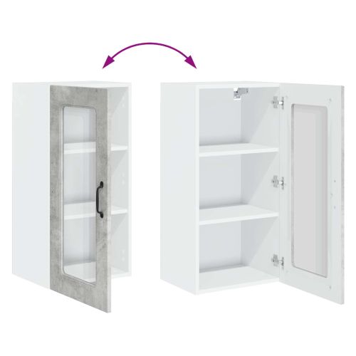 Кухненски шкаф Циментено сиво 40 x 31 x 80 см Инженерно дърво