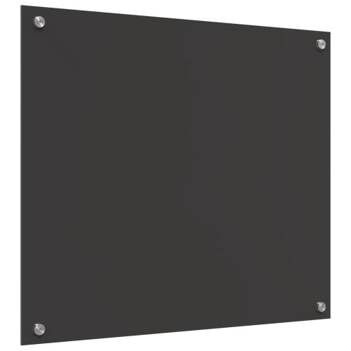 Кухненски заден панел Тъмносив 70 x 60 x 0,6 см закалено стъкло
