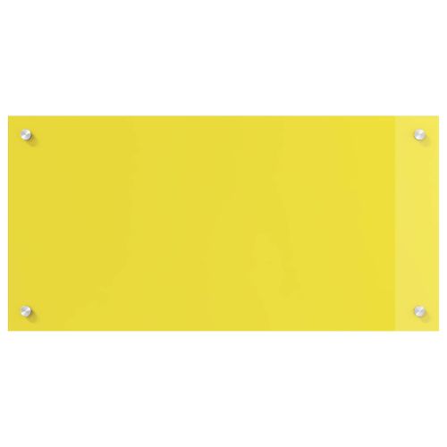 Кухненски заден панел Жълто 80 x 40 x 0,6 см закалено стъкло