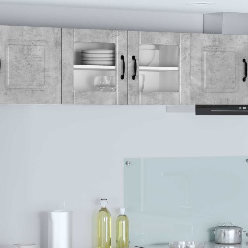 Кухненски шкаф Циментено сиво 80 x 31 x 40 см Инженерно дърво