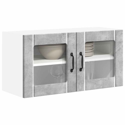 Кухненски шкаф Циментено сиво 80 x 31 x 40 см Инженерно дърво