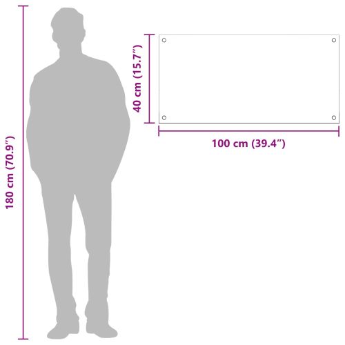 Кухненски заден панел Тъмносив 100 x 40 x 0,6 см