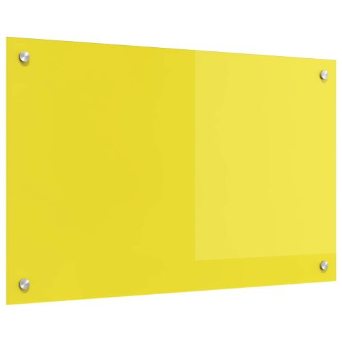 Кухненски заден панел Жълто 80 x 50 x 0,6 см закалено стъкло