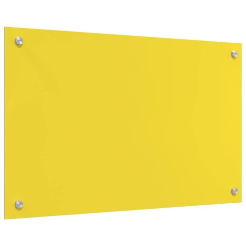 Кухненски заден панел Жълто 80 x 50 x 0,6 см закалено стъкло