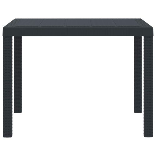 Градинска маса за хранене Антрацит 100 x 100 x 73 см полиратан