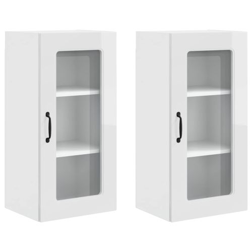 Кухненски шкаф Kalmar 2 pcs Лъскаво бяло 40 x 31 x 80 см