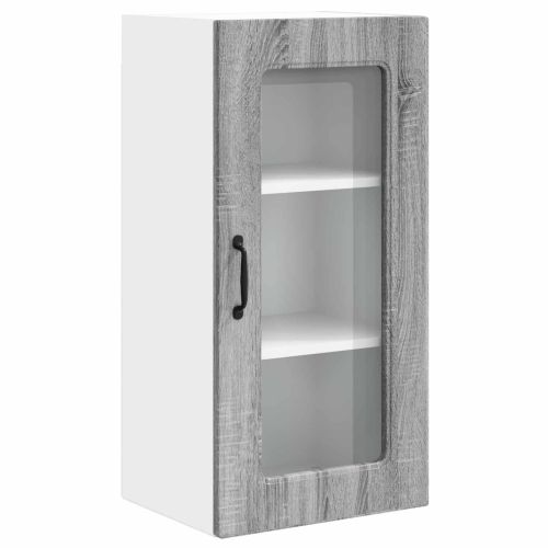 Кухненски шкаф 2 pcs Сив Сонома 40 x 31 x 80 см Инженерно дърво