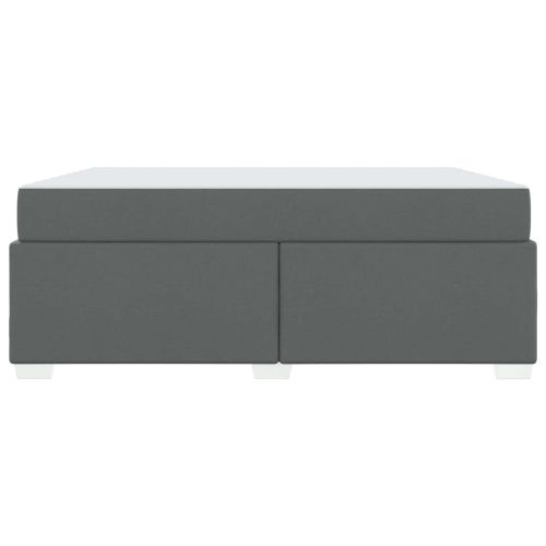 Рамка за легло с матрак Тъмен сив 180 x 200 cm текстил