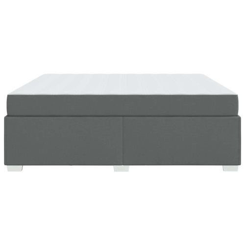 Рамка за легло с матрак Тъмен сив 180 x 200 cm текстил