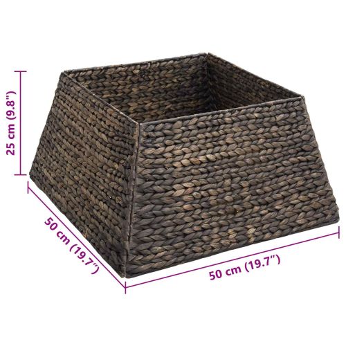 Коло за коледно дърво Черно 50 x 50 x 25 cm Воден хиацинт