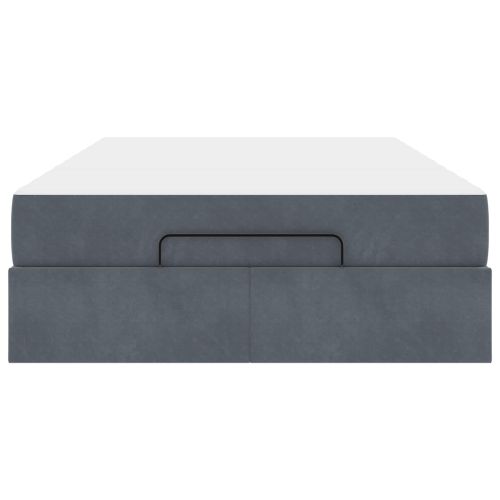 Рамка за легло с матрак Тъмносив 120 x 200 cm Кадифе