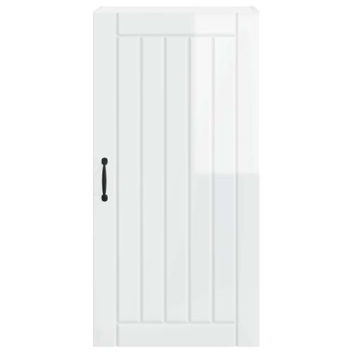 Кухненски шкаф Лъскаво бяло 50 x 31 x 100 см Инженерно дърво