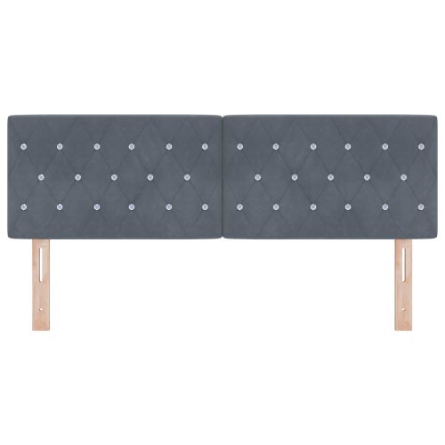 Облегалка за глава с таблото Тъмен сив 160 cm Изкуствена