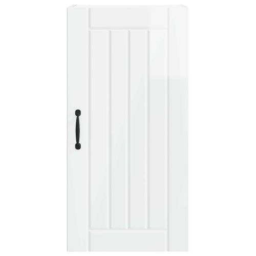 Кухненски шкаф Лъскаво бяло 40 x 31 x 80 см Инженерно дърво