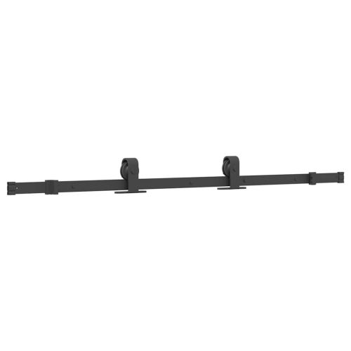 Плъзгаща се врата с обков черна 76x205 см ESG стъкло