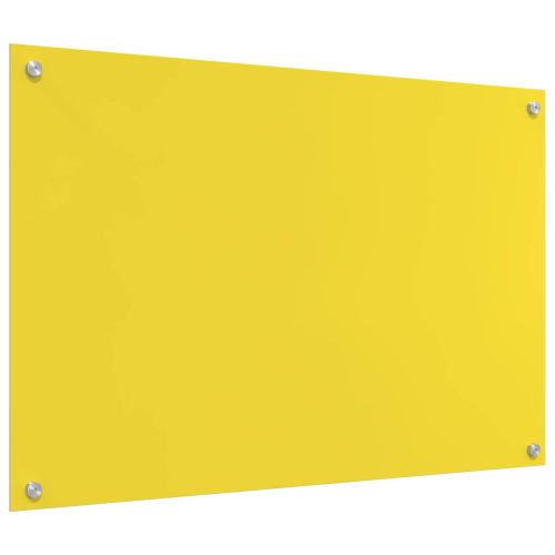 Кухненски заден панел Жълто 90 x 60 x 0,6 см закалено стъкло