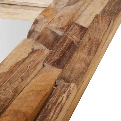 Декоративно огледало, тиково дърво, 120x60 см, правоъгълно