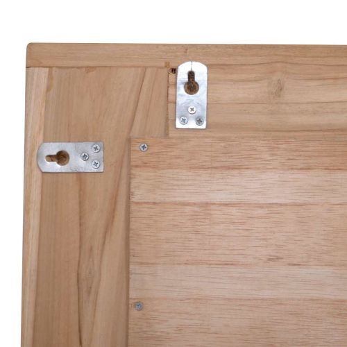 Декоративно огледало, тиково дърво, 120x60 см, правоъгълно