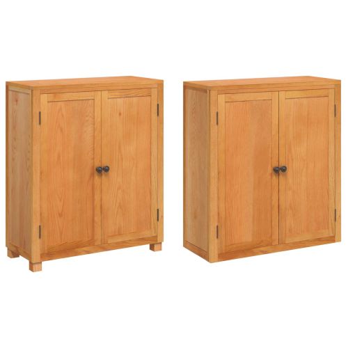 Комплект за съхранение на мебели с врата Кафяво Инженерно дърво