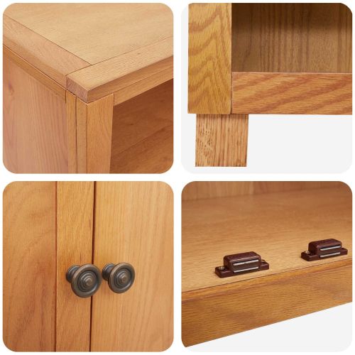 Комплект за съхранение на мебели с врата Кафяво Инженерно дърво