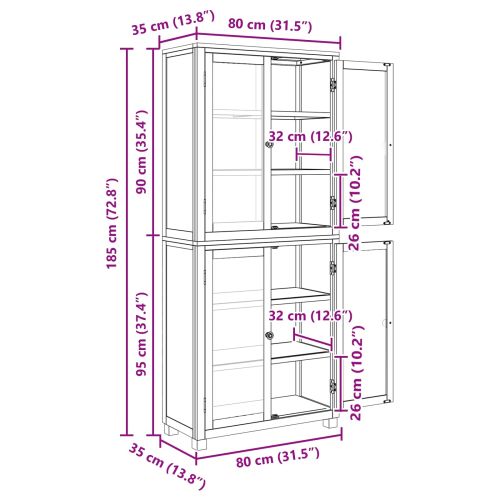 Комплект за съхранение на мебели с врата Кафяво Инженерно дърво