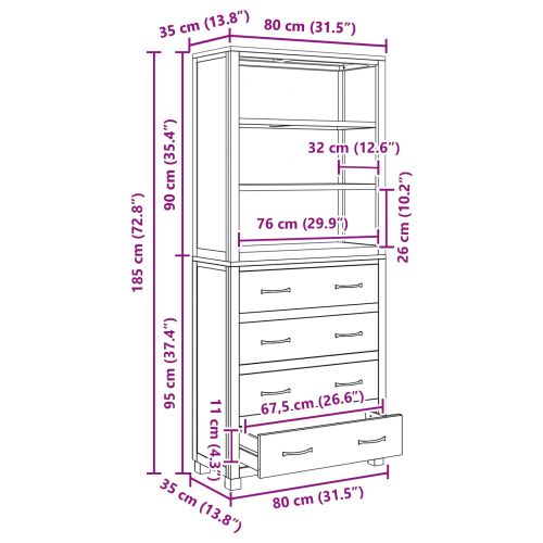 Комплект за съхранение на мебели Кафяво Инженерно дърво