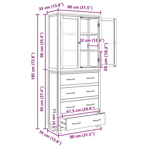 Комплект за съхранение на мебели с врата Кафяво Инженерно дърво