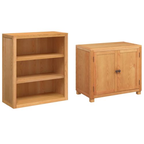 Комплект за съхранение на мебели с врата Кафяво Инженерно дърво