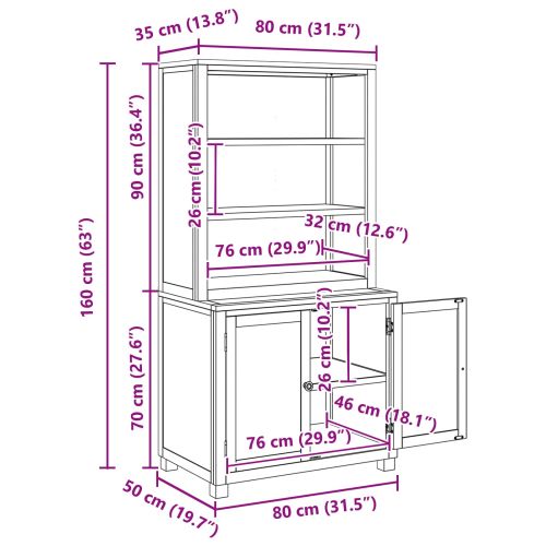 Комплект за съхранение на мебели с врата Кафяво Инженерно дърво
