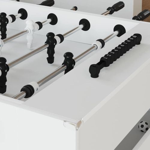 Футболна маса 2 pcs Бяло 146,5 x 74 x 85 см Инженерно дърво